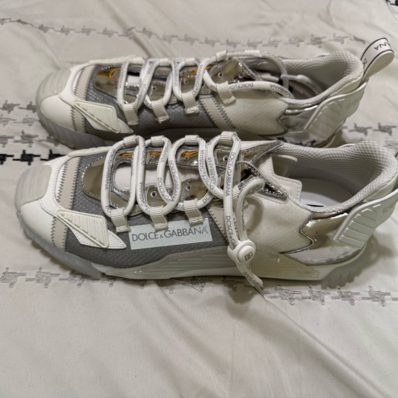 Dolce & Gabbana Cream and Gray Athletic Shoes - Picture 2 of 2